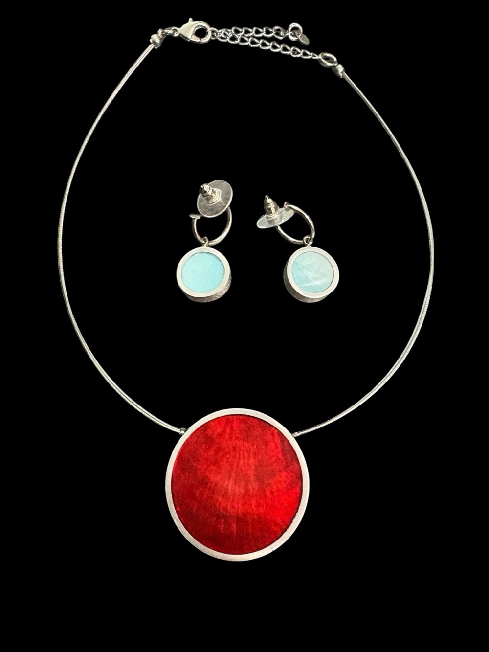 MJX Reversible Earrings &  Necklace Set